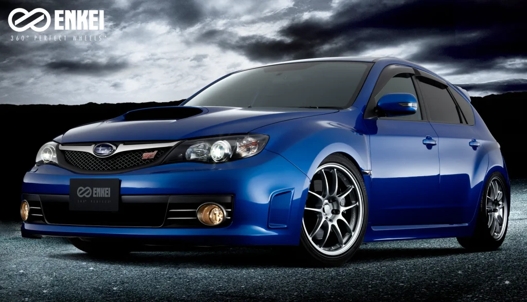 ENKEI PF01 スパークルシルバーを装着したスバル インプレッサWRX STI