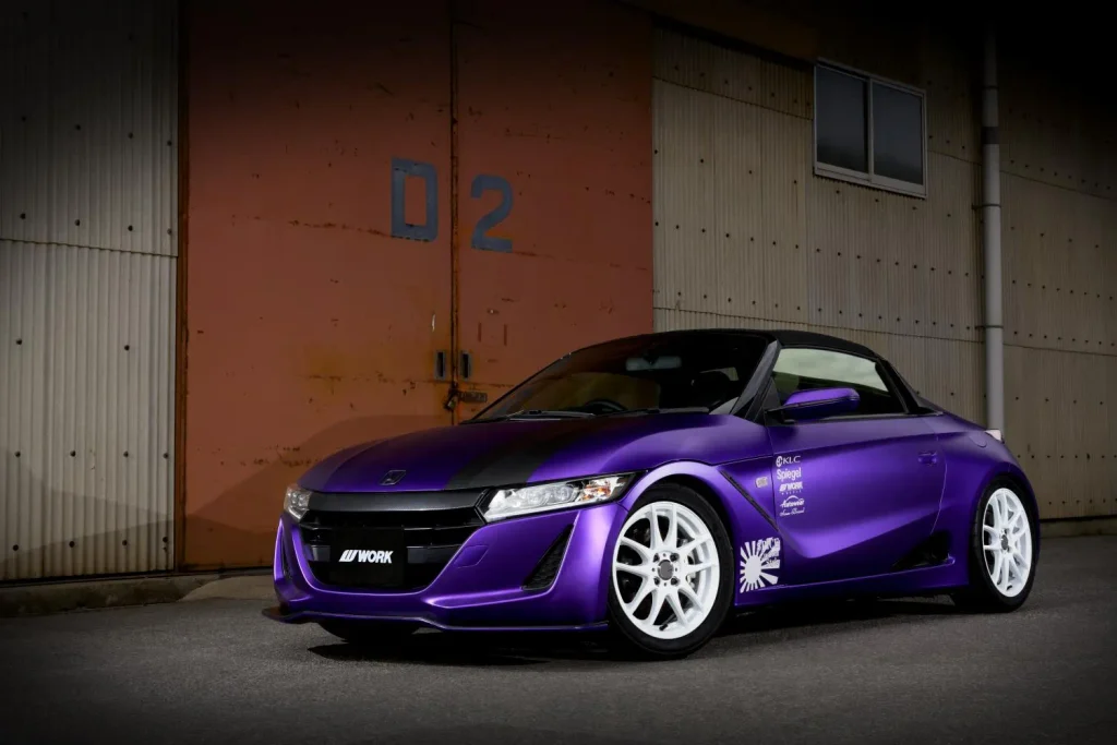 WORK EMOTION CR Kiwamiを装着した紫のホンダ S660