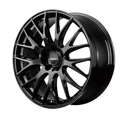RAYS HOMURA 2x9Plus カラーバリエーション比較 - グレイスシルバー(左)とグロッシーブラック(右)のメッシュホイール