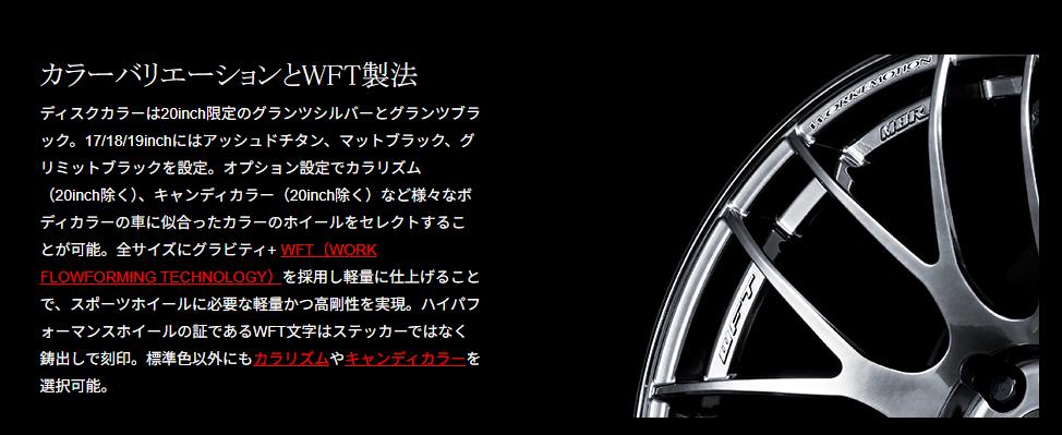 WORK ホイールWFT製法による革新的軽量化技術 - work製アルミホイールの高品質製造プロセス解説図