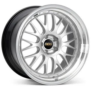 BBS RT88 ブリリアントシルバーのディスクとブラックブライトダイヤカットリムのホイール単体