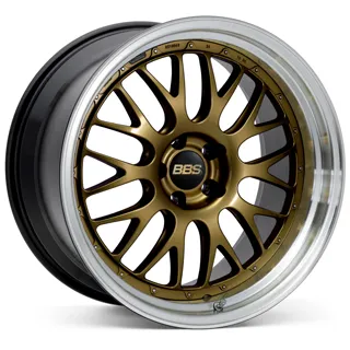 BBS RT88 ミッドナイトゴールドのディスクとブラックブライトダイヤカットリムのホイール単体