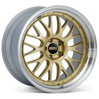 BBS RT88 モータースポーツゴールドのディスクとシルバーダイヤカットリムのホイール単体