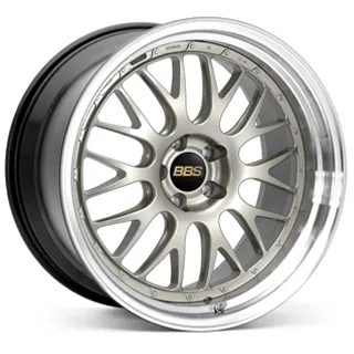 BBS RT88 ホワイトゴールドのディスクとブラックブライトダイヤカットリムのホイール単体